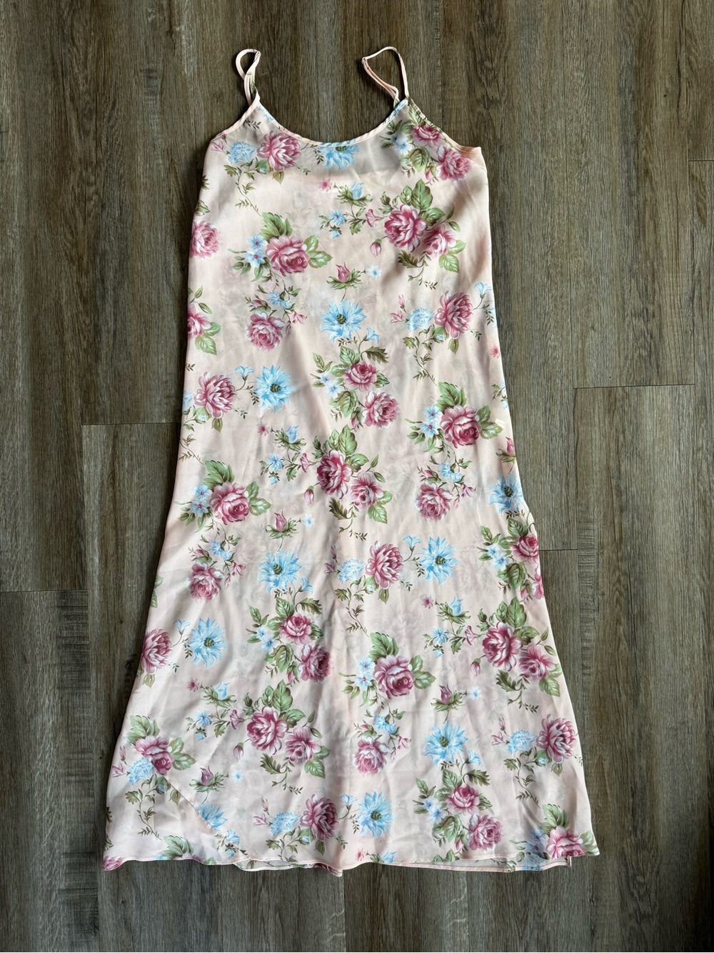 Vintage Victoria's Secret Pink Floral Slip Dress - size Medium